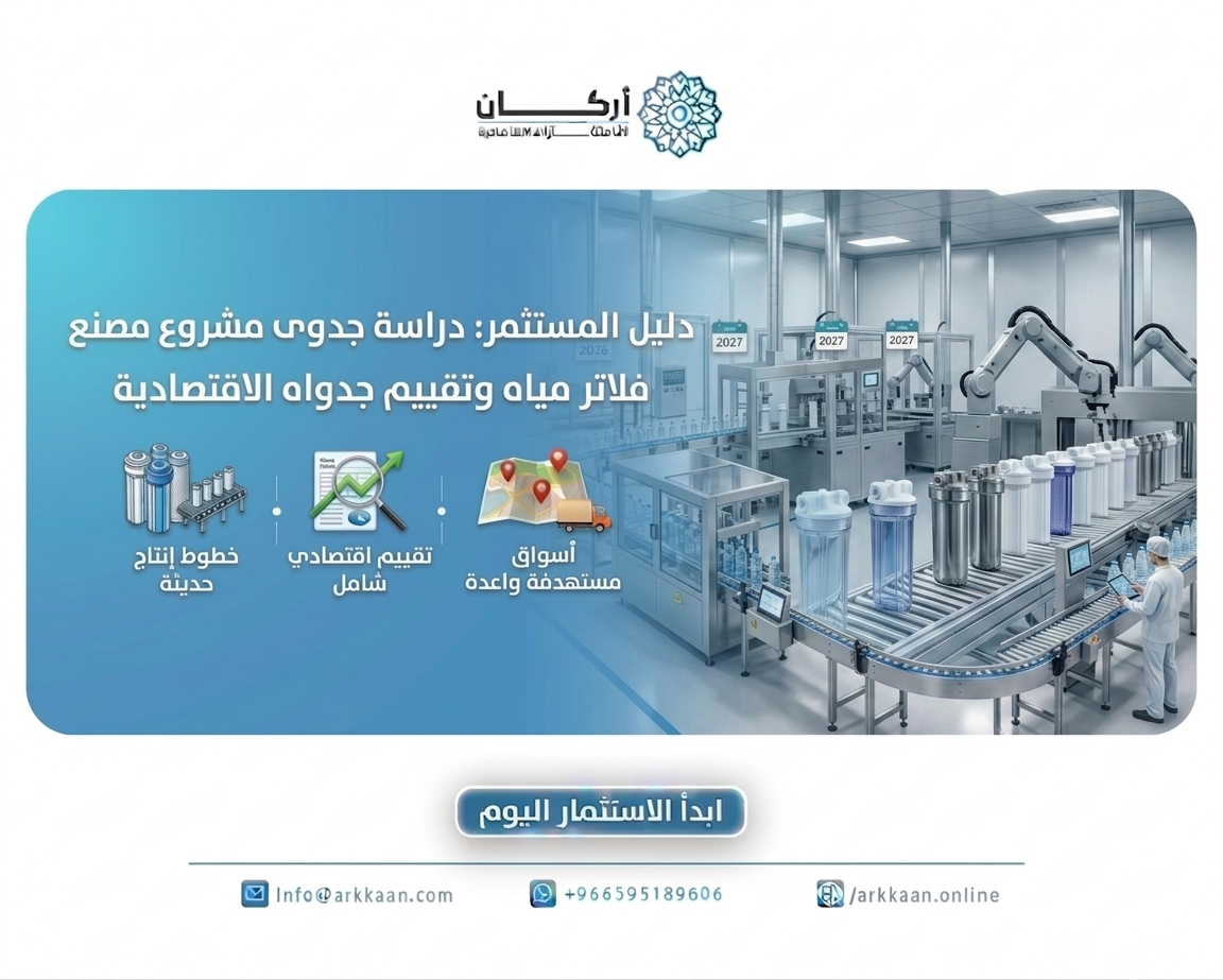 دراسة جدوى مشروع مصنع فلاتر مياه